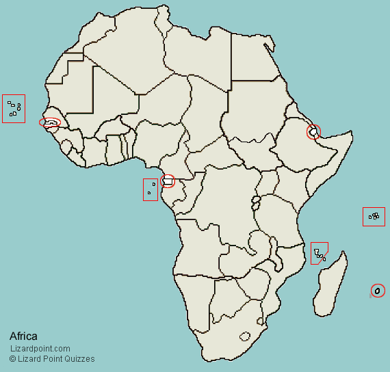 map of Africa flags