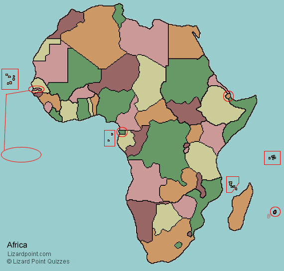 map of Africa tourist attractions