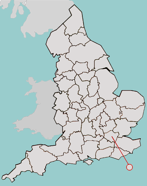 map of England county town hospitals