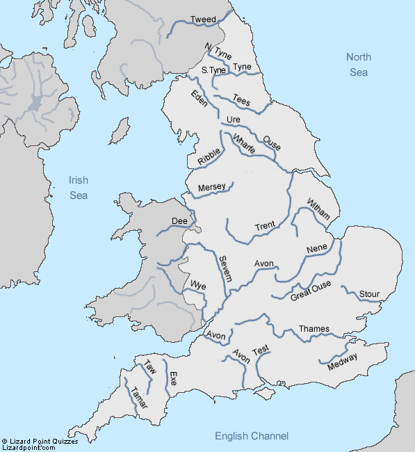 Test your geography knowledge - England Rivers  Lizard Point