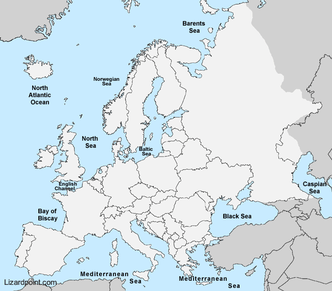 Map Of Europe Bodys Of Water 17