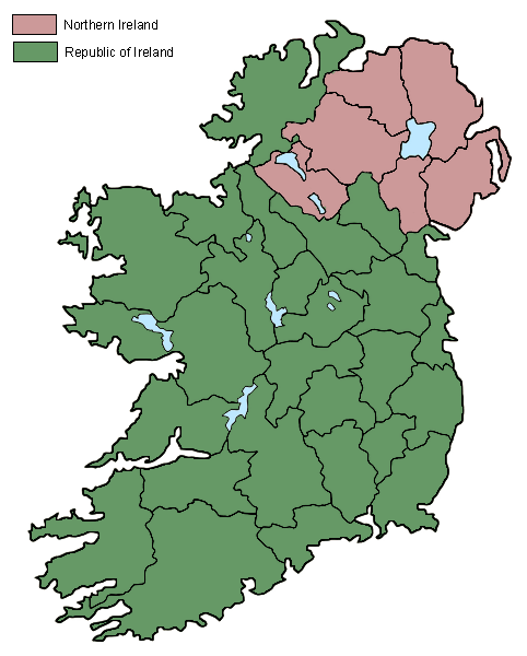 map of Ireland