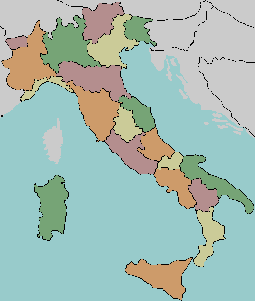 map of Italy