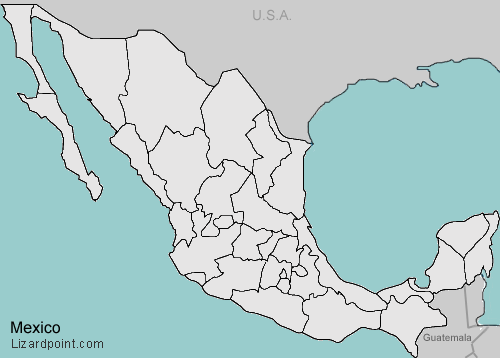 map of Mexico states