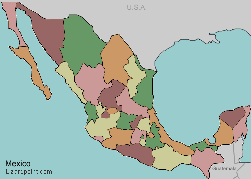 map of Mexico