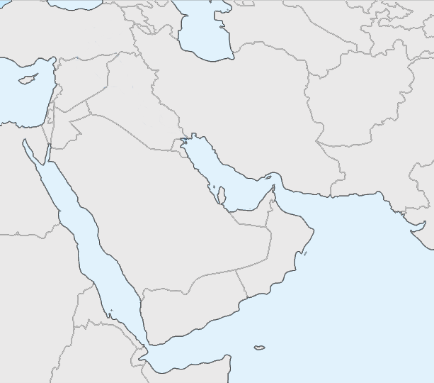 map of Western Asia water
