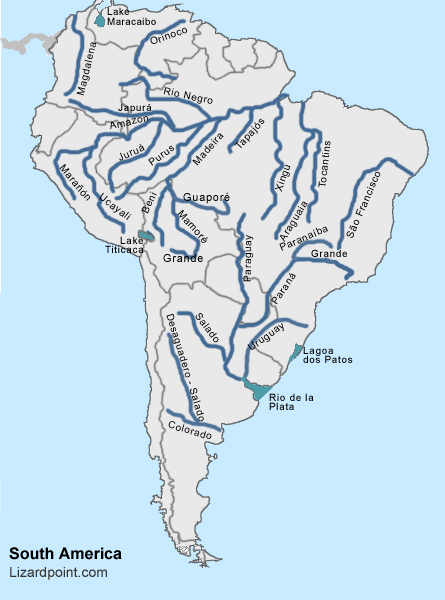Latin America River Map 26