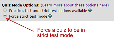 force strict test option