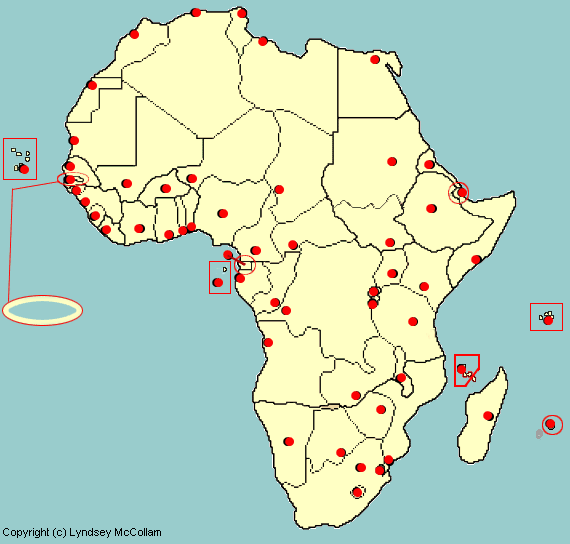 africa caps highlighted