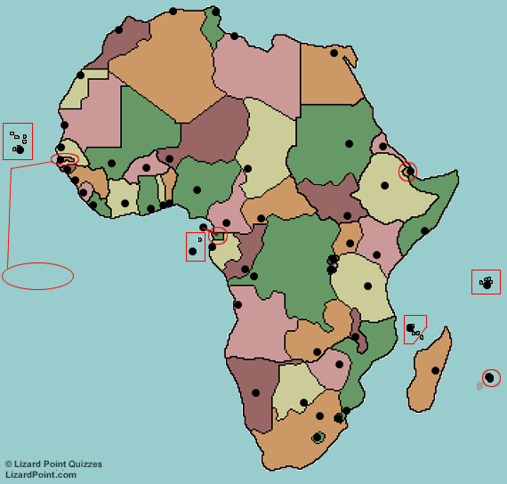 Africa Map With Capitals Printable   Africa Caps 