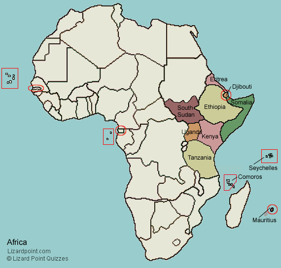 Africa East Labeled 