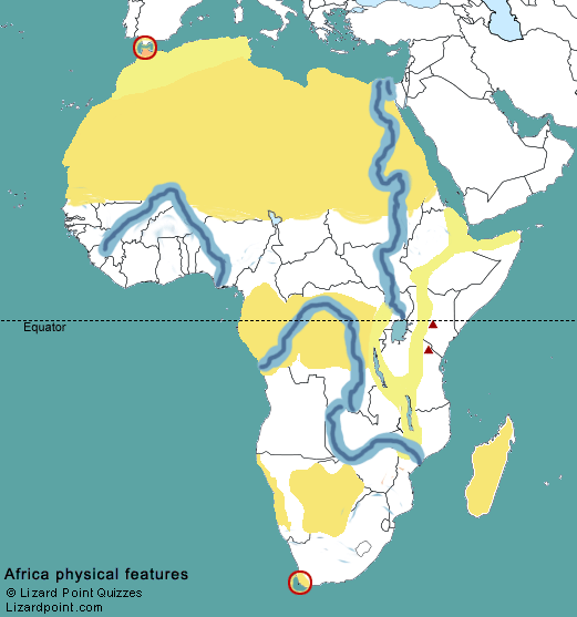 eastern africa physical map