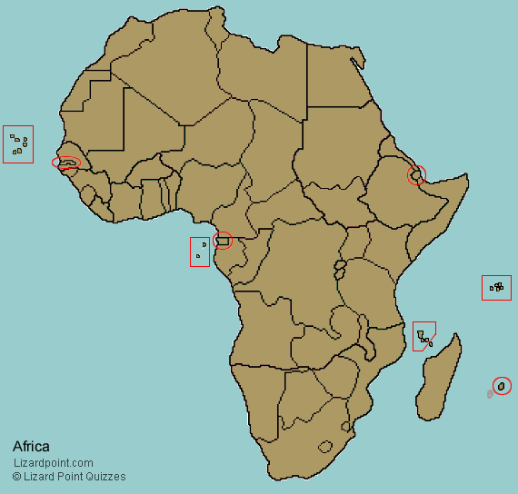 labeled physical features map of africa