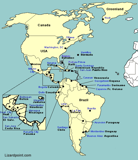 North American Capitals Quiz Test Your Geography Knowledge - Americas: Capital Cities Quiz | Lizard  Point Quizzes