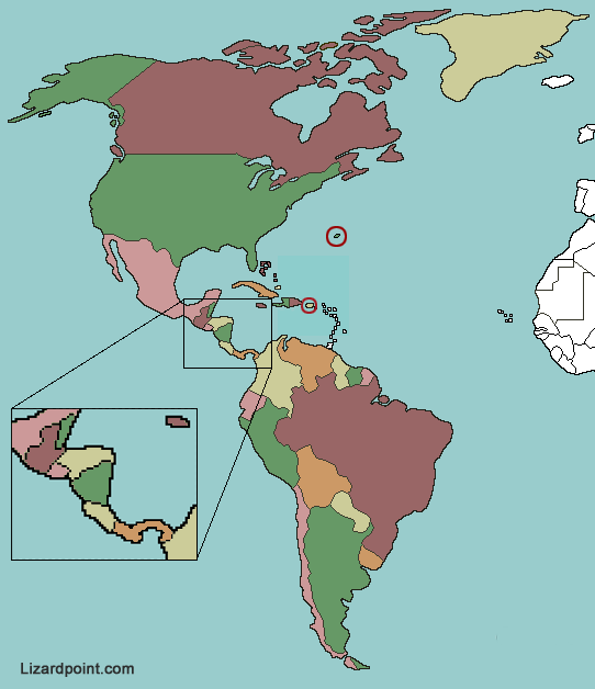 map of the Americas