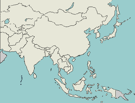 Asia Map Without Names 80