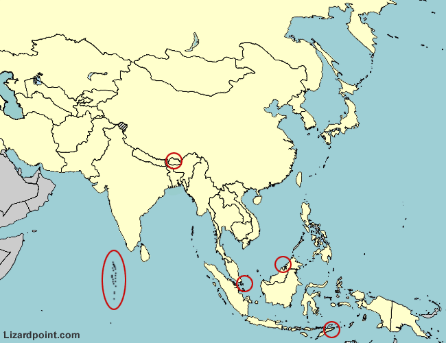 map of Asia countries