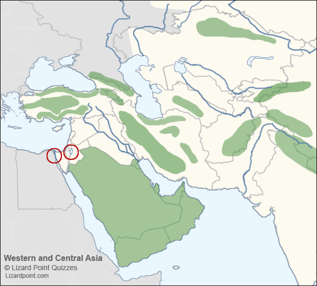 blank asia physical features map