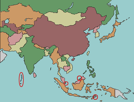 Southeast Asia Map Without Words 120