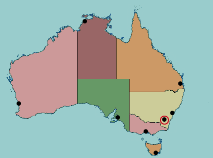 map of Australia