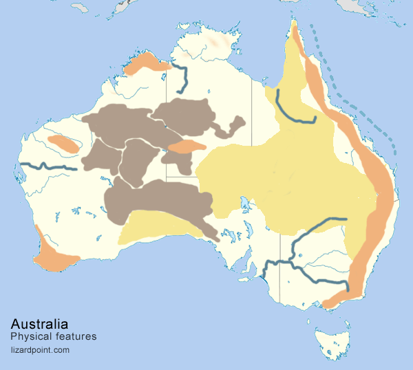 australian physical map