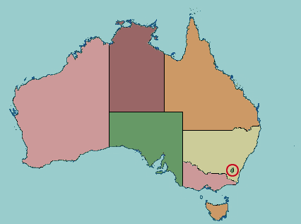 map of Australia