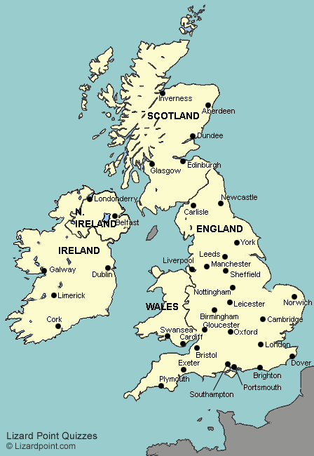 labeled map of British Isles