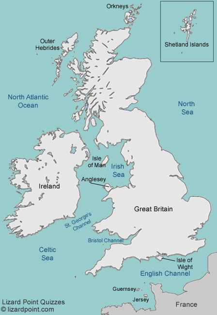 labeled map of British Isles