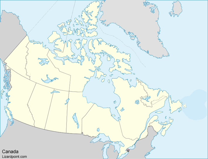 map of Canada physical features