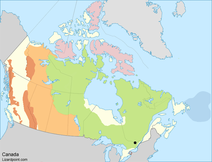 map of Canada