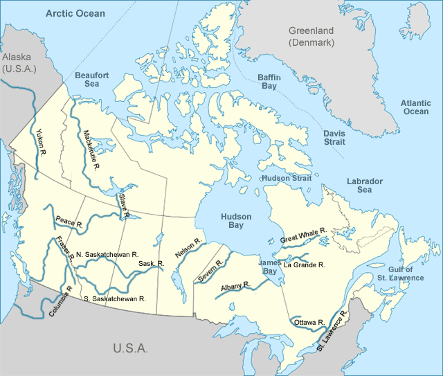 Map Of Canada Rivers And Lakes - Get Latest Map Update