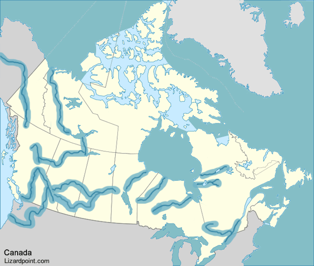 Rivers On Map Of Canada - World Map