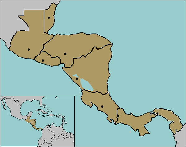 map of Central America