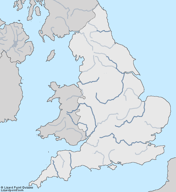 Map Of England Rivers And Towns Test Your Geography Knowledge - England Rivers | Lizard Point