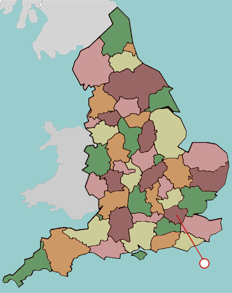 map of England