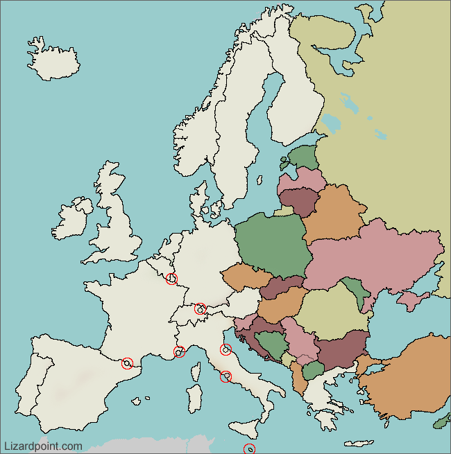 blank map of europe and middle east