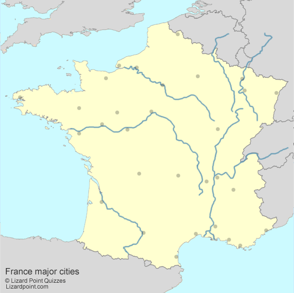 map of France major cities