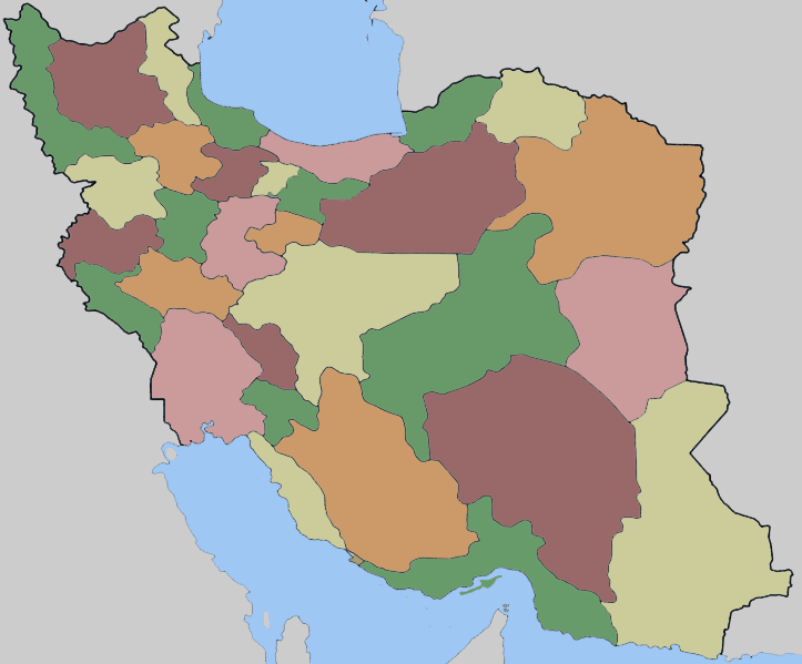 map of Iran