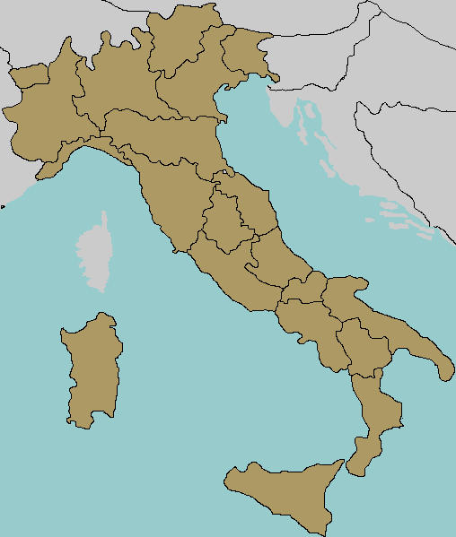 map of Italy