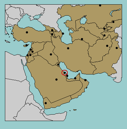 middle east countries and capitals map