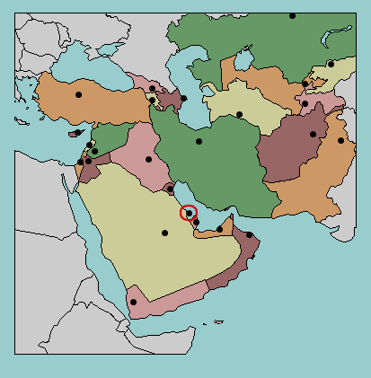 Western Asia Map Kabul   Mideast Caps 