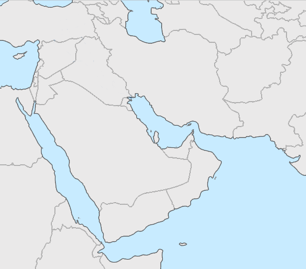 middle east map rivers