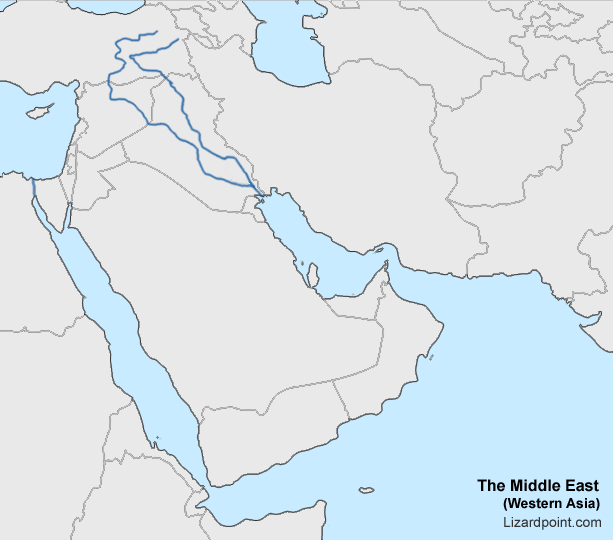 map of Western Asia