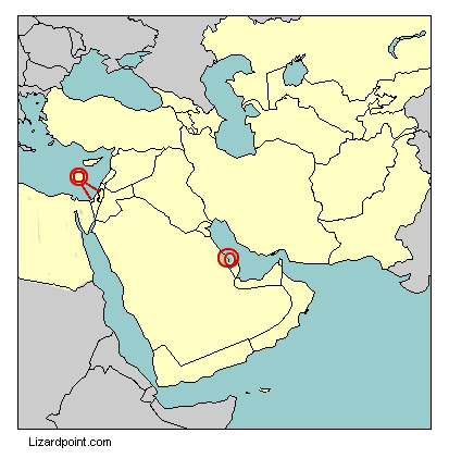 Customize A Geography Quiz Middle East Countries Lizard Point