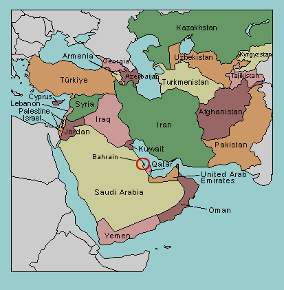 west asia political map