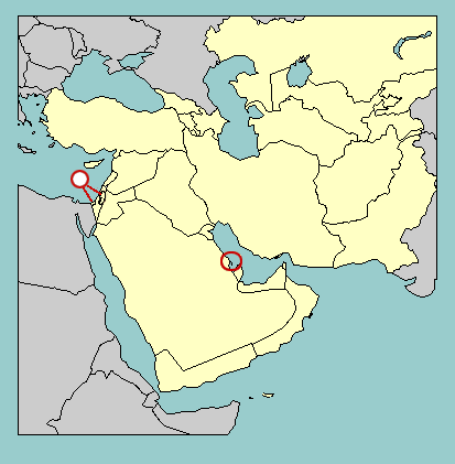 map of Middle East