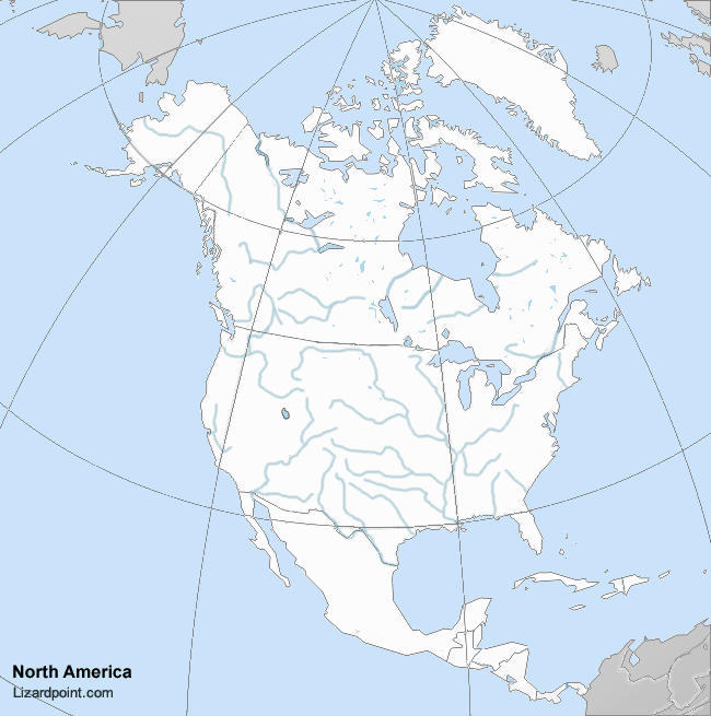 North America Bodies Of Water Map Customize a geography quiz   North America water | Lizard Point