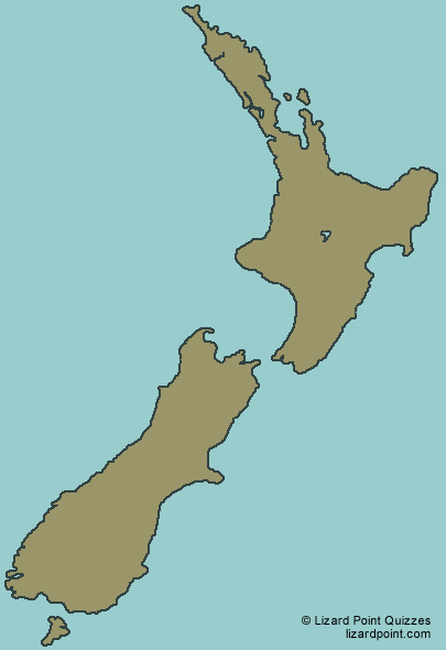 map of New Zealand