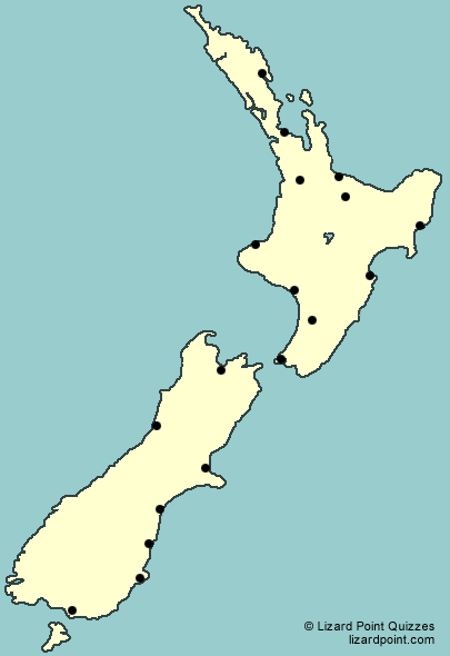 map of New Zealand