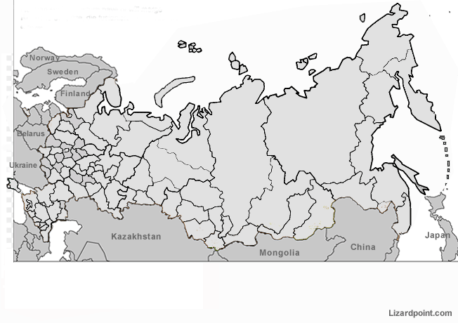 map of Russia federal subjects